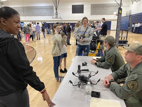 student learn how drones are used in the real world by the FBI