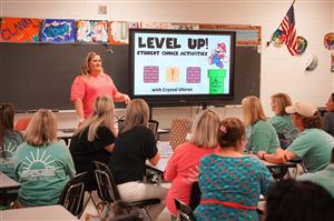 Mrs. Uhiren teaches professional development to teachers